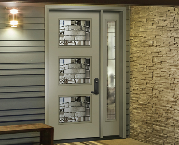 Steel front deals doors with glass