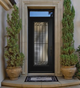 Masonite Exterior Fiberglass Belleville Smooth Door with Dutchess Glass BLS-122-925X